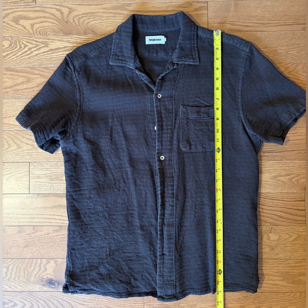Taylor Stitch Brown Waffle Knit Shirt (size 42) - Picture 5 of 6